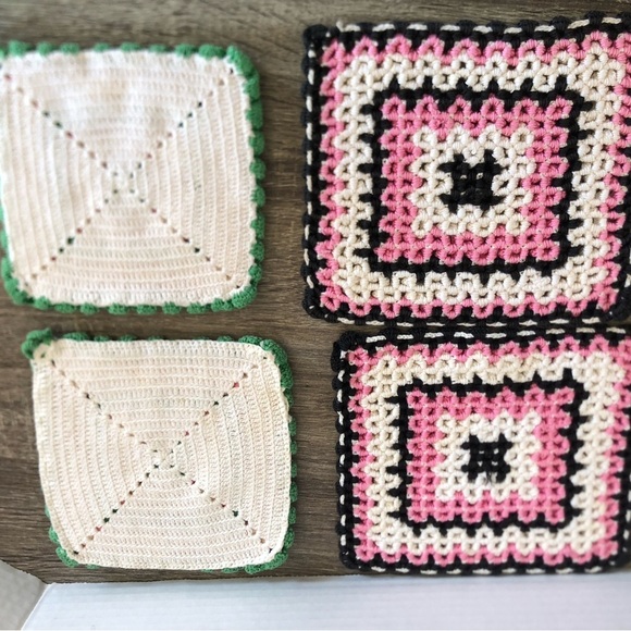 Vtg Crocheted Pot Holder/Hot Pads - Picture 9 of 13